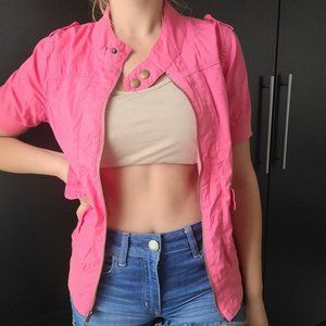 Pink short sleeve jacket